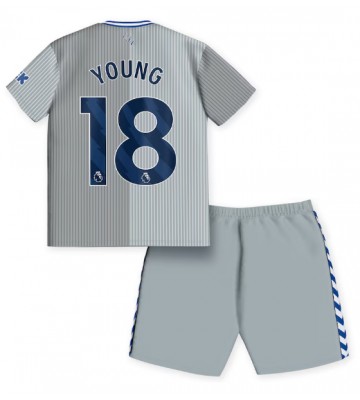 Everton Ashley Young #18 Tercera Equipación Niños 2023-24 Manga Corta (+ Pantalones cortos)